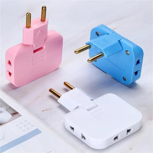 3 in 1 Rotatable Outlet Adaptor (Multicolor) 10A-250v