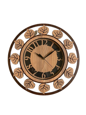 Wall Clock Wooden With Glass MTW 102 (SIZE 15.5*15.5)