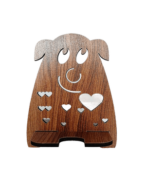 Wooden Mobile Stand Cute Puppy Shape(LD 6)