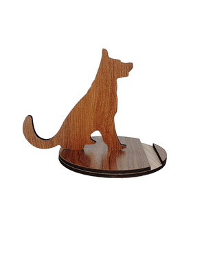 Wooden Mobile Stand Dog Shape(LD 2)