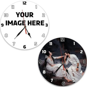 Print Your Photo, Customized Acrylic Wall Clock, Size : 12x12